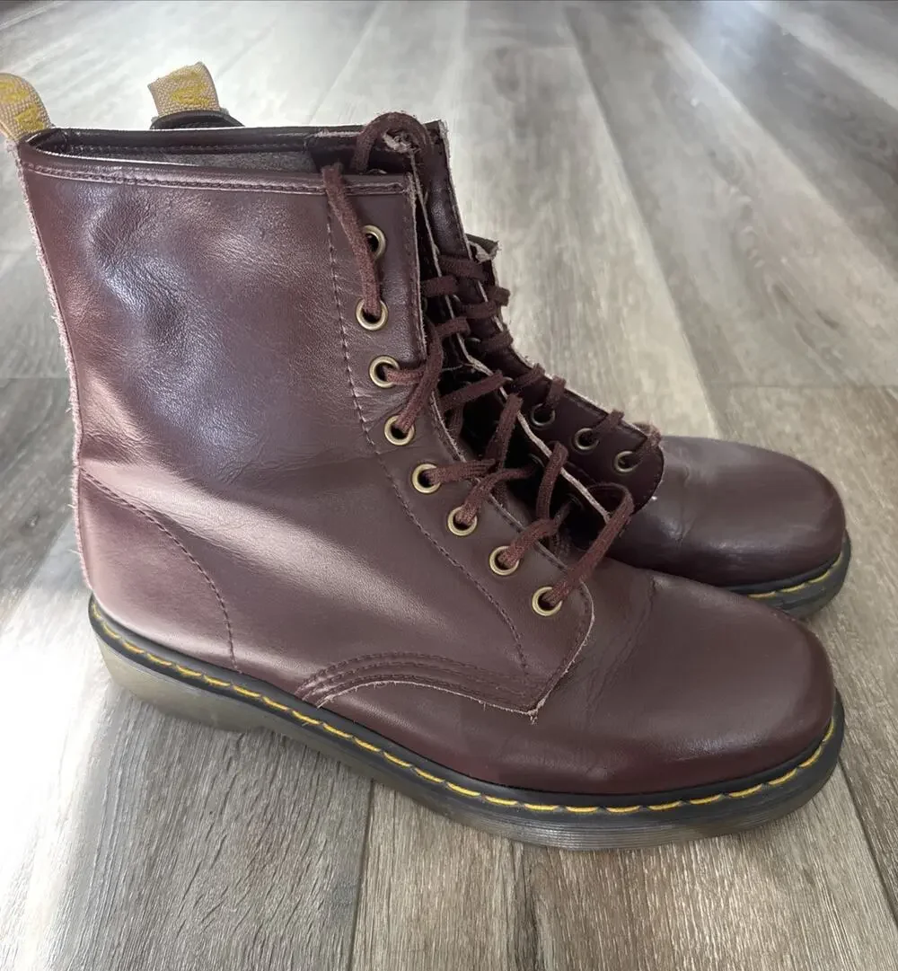 Dr. Martens 1460 Vegan Cherry Red Felix Air Cushion Boot Men's Size 11 EUC